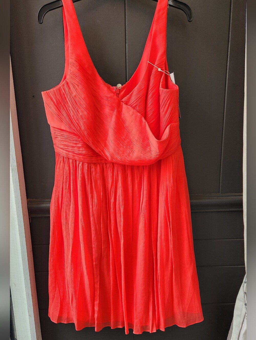 J Crew Coral Faux Wrap Dress